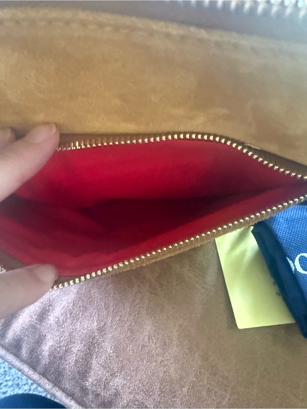 Dooney & Bourke Suede Crossbody with Leather Trim Letter Carrier NWT - Picture 6 of 9